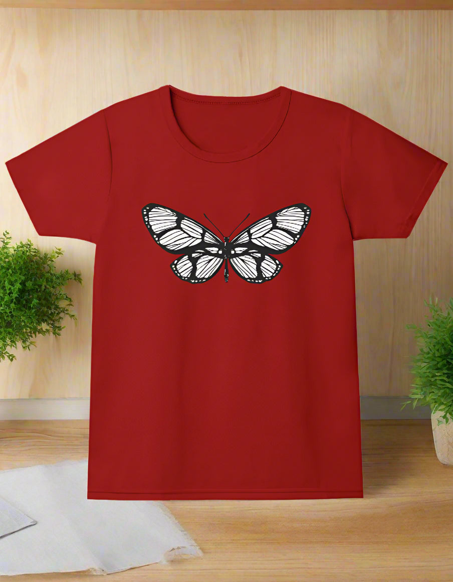 Girls cotton butterfly print t-shirt 5–13 years buy online