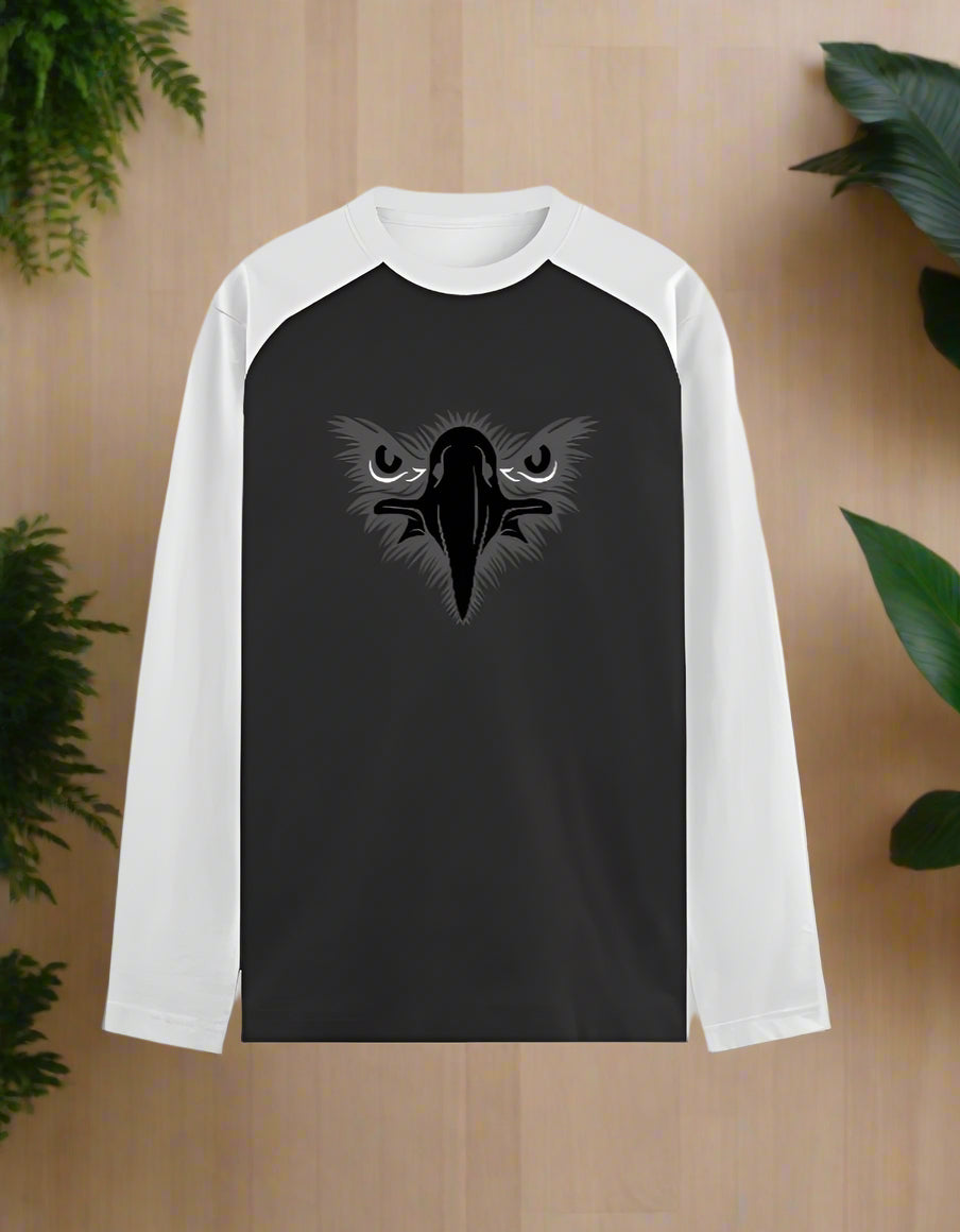 Men’s Eagle Print Cotton Raglan T-Shirt – Bold Streetwear Style | 7K Kart