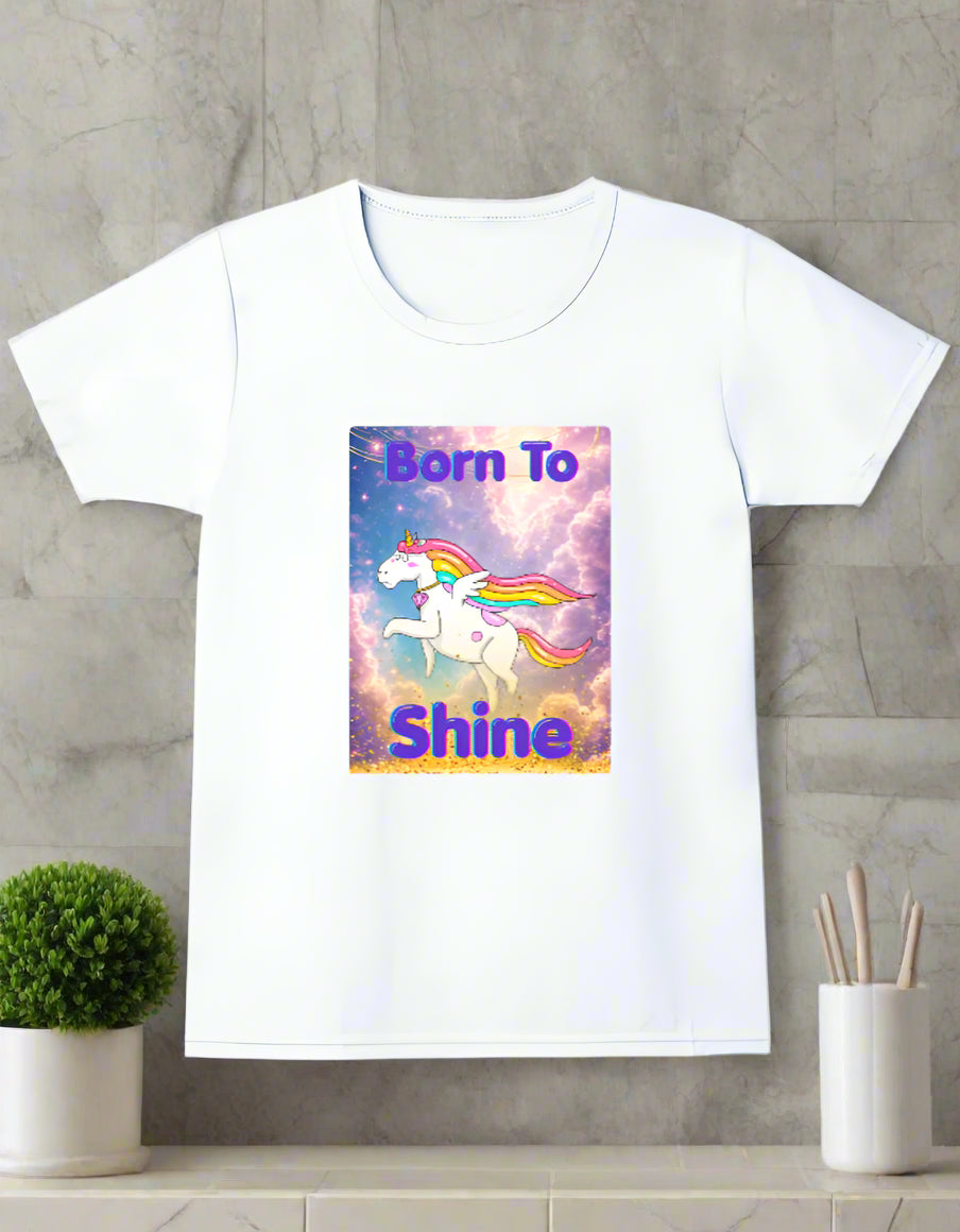 Girls cotton unicorn print t-shirt 5–13 years buy online