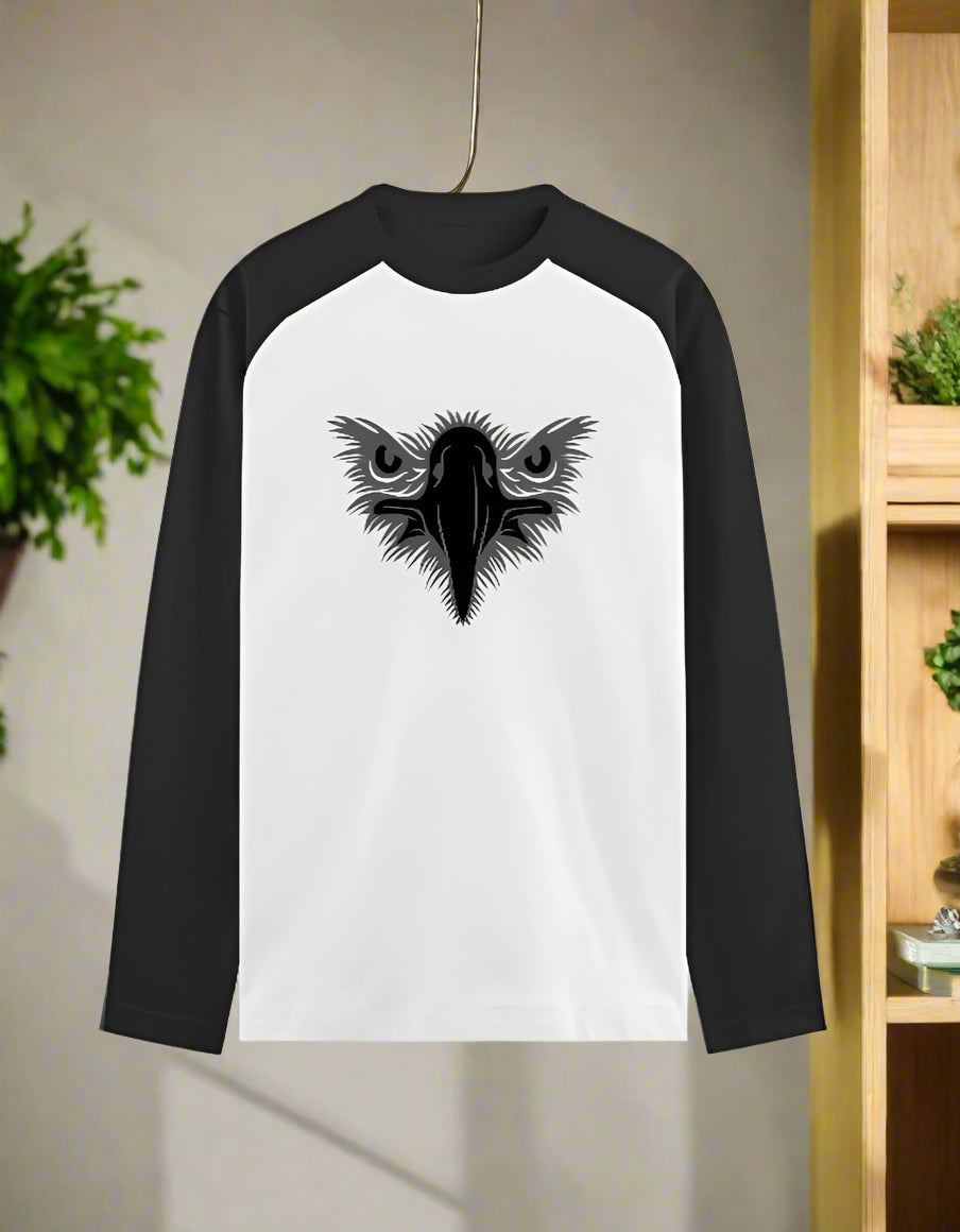 Men’s Eagle Print Cotton Raglan T-Shirt – Bold Streetwear Style | 7K Kart